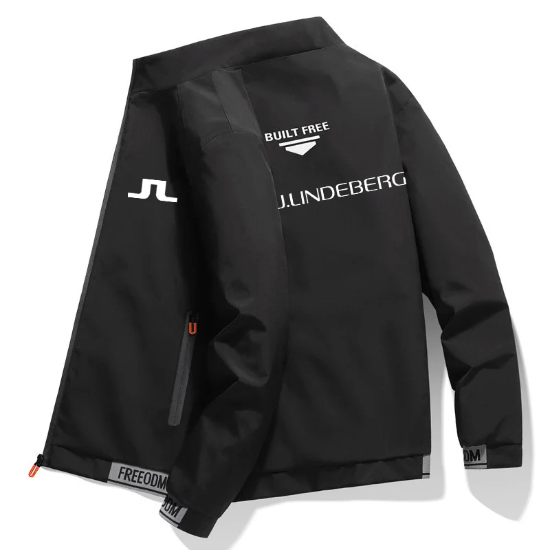 Куртка-бомбер 2022 J Lindeberg Golf мужской кардиган уличная бейсбольная трикотажная