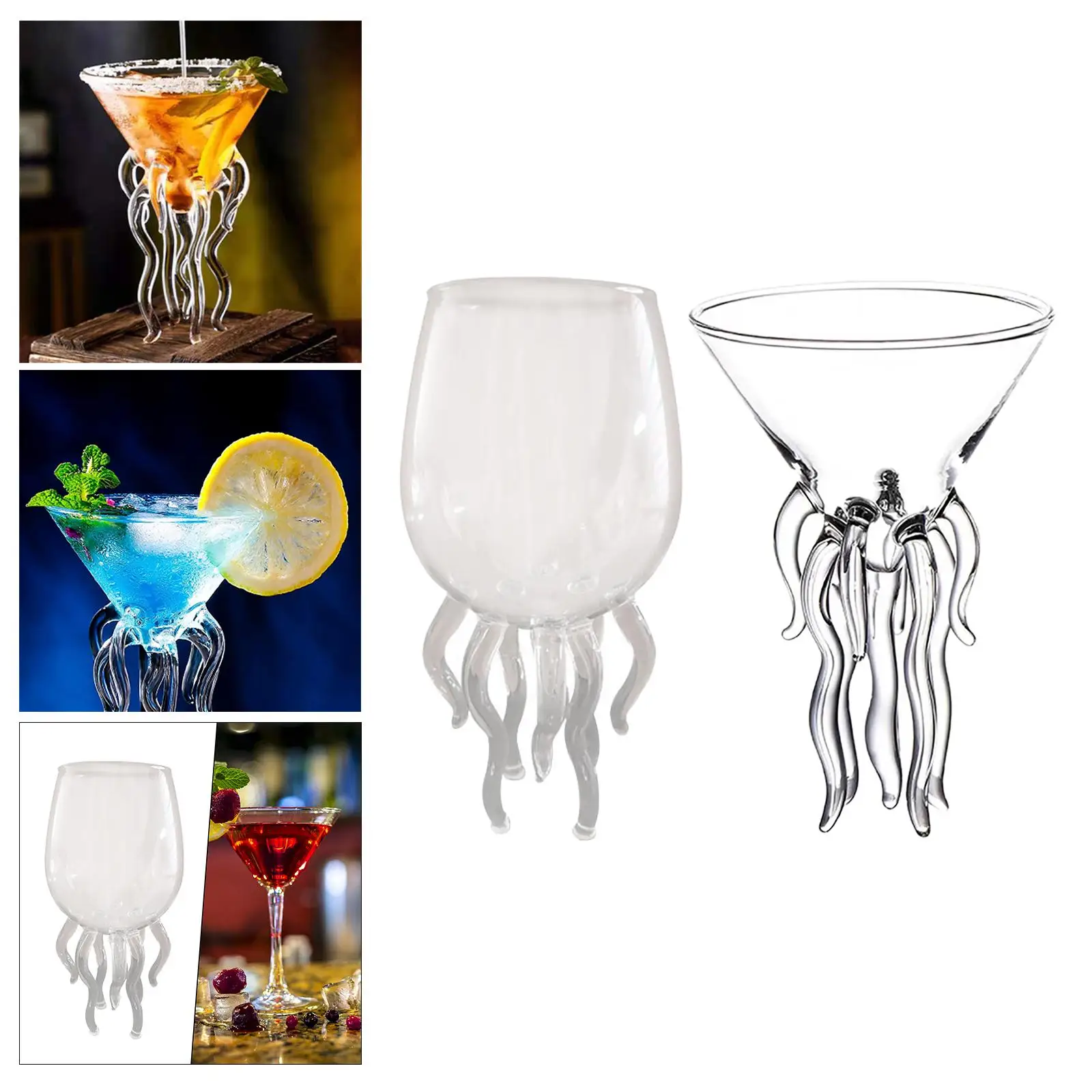 Creative Glass Champagne Goblet Martini Glasses for KTV Bar Club Drinking |