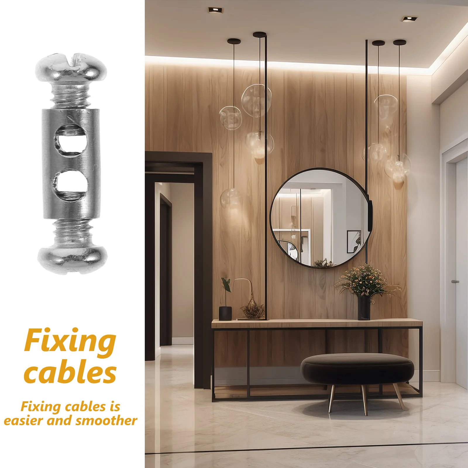 10-częściowe zaciski do lin stalowych kabli Regulowany klips ze stali nierdzewnej Poręcze z włókna węglowego