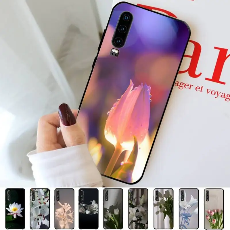 

Beautiful Lily Phone Case for Huawei P30 40 20 10 8 9 lite pro plus Psmart2019