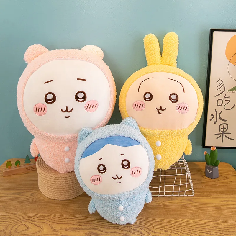 MINISO Chiikawa Series большая пижама стоячая кукла мультяшная Hachiware высоко выглядящая с