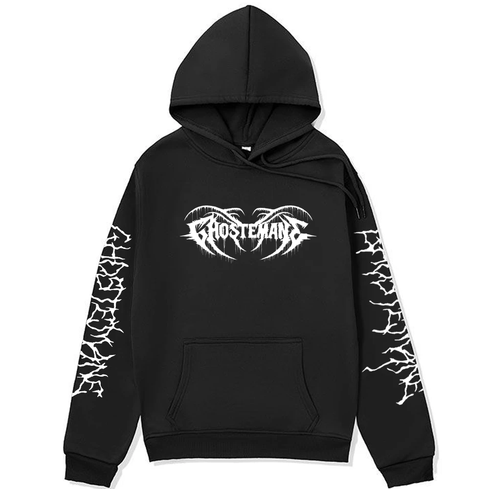 

Ghostemane Hoodies Mercury Retrograde Image Printed Hooded Sweatshirt Punk Vintage Black Long Sleeve Hoodie Men Women Pullover
