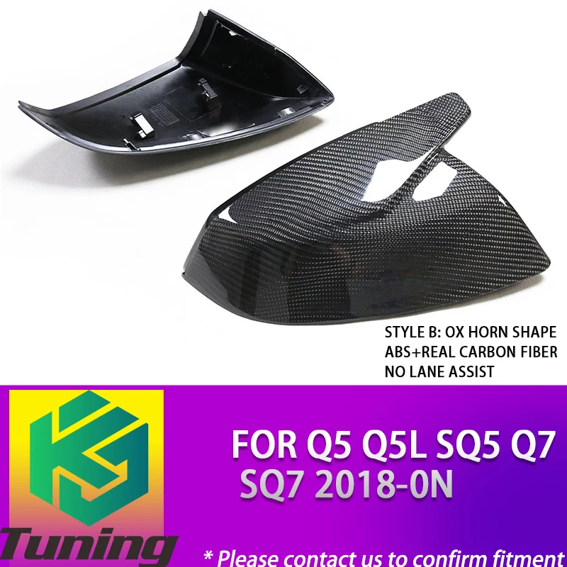 Добавьте крышку бокового зеркала заднего вида из углеродного волокна для Q5 Q5L SQ5 Q7