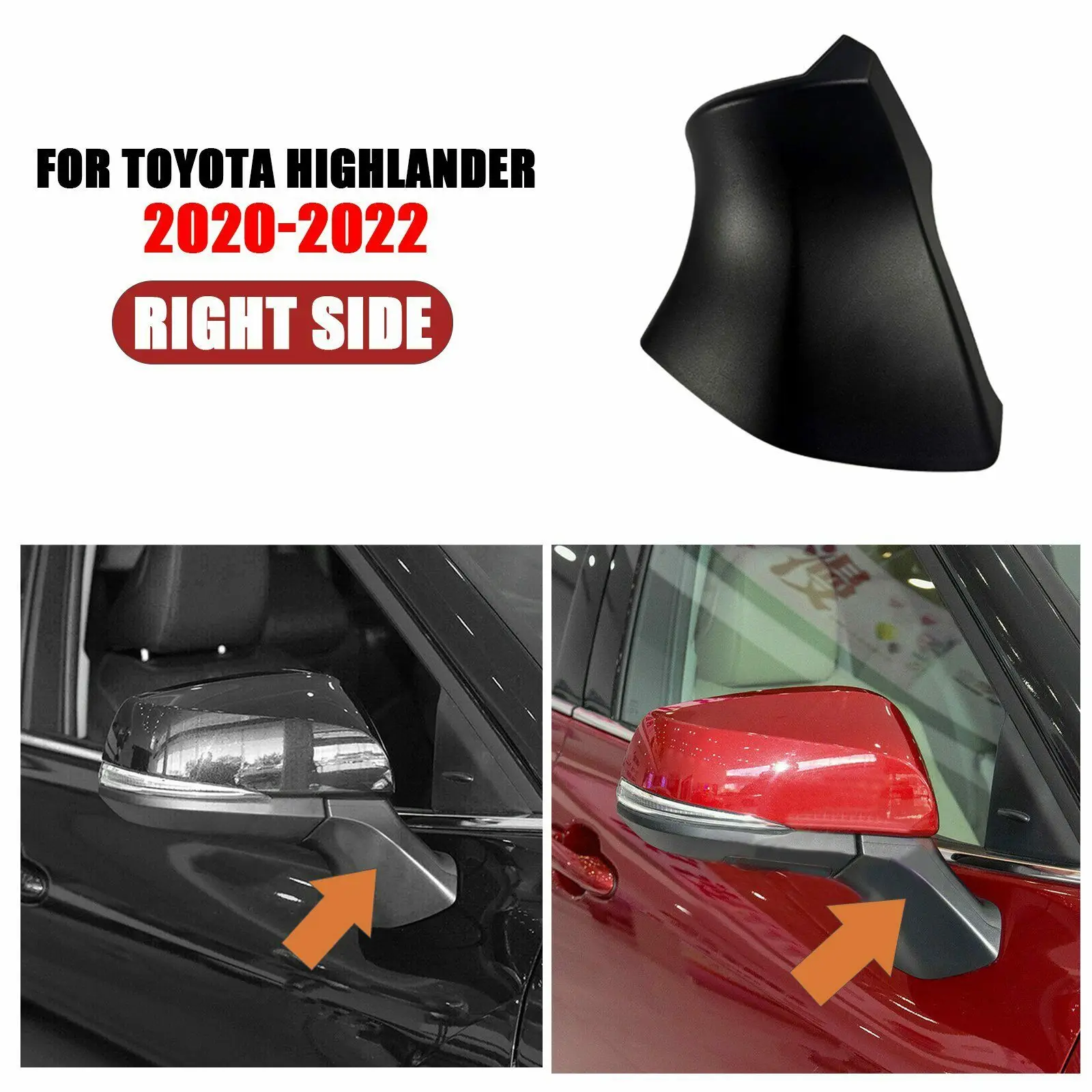 

Rearview Mirror Triangle Base Cover RH Right Side Rearview Mirror Triangle Base Cover For Toyota Highlander 2020-22