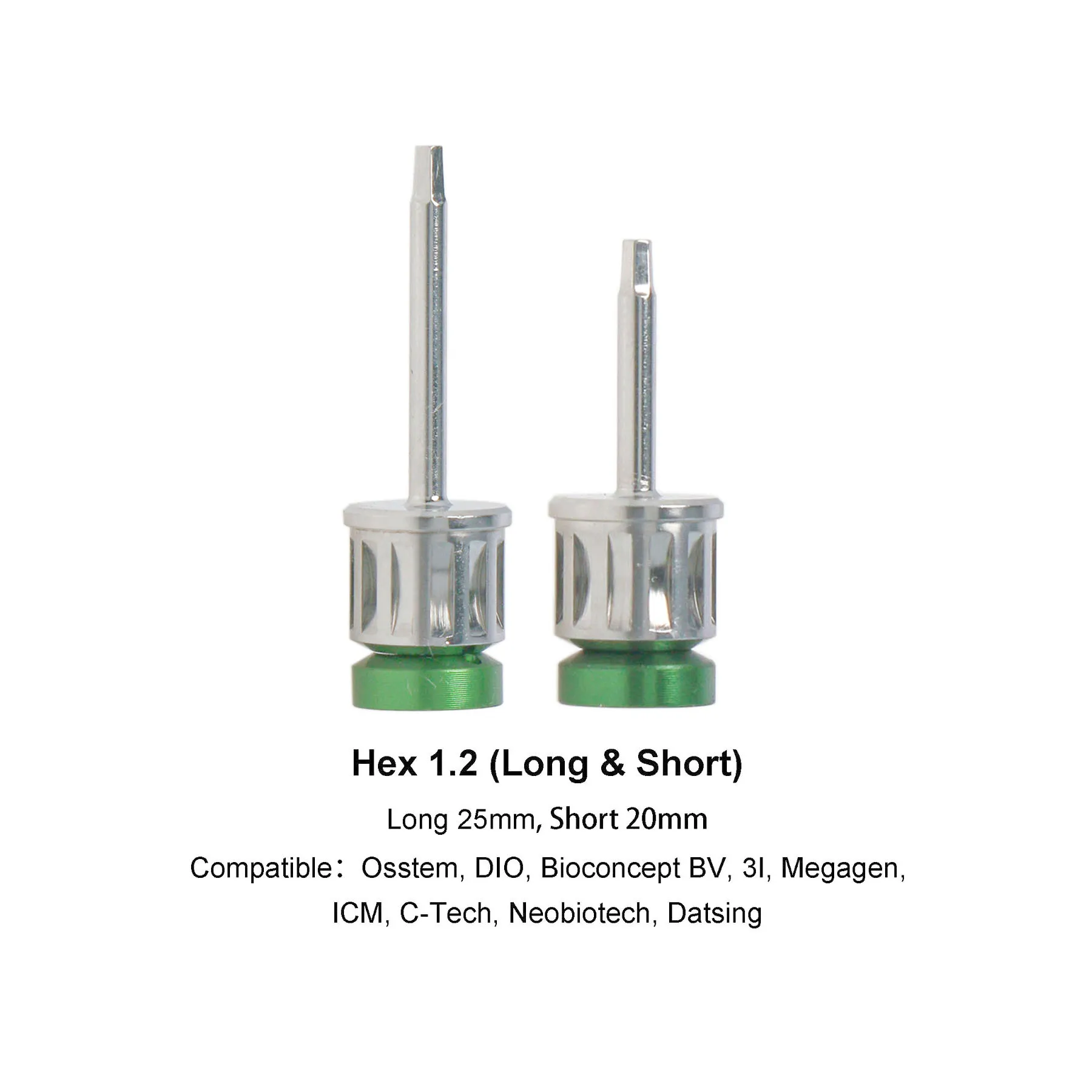 2 шт. драйверы для зубных имплантатов шестигранная 1 ручная отвертка короткая и