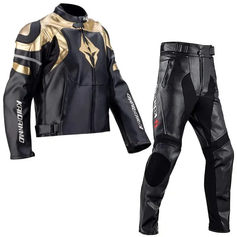 KAIDANMO Motorcyclist Jacket Locomotive Suit Hump Racing Leather Drop-proof Waterproof Windproof Men Women Four-season