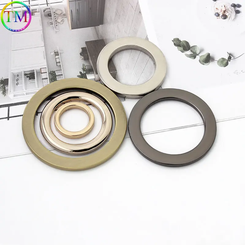 10-50 Pieces Metal Flat Custom O-Ring Bag Buckles Women Handbag Strap Clothes Decorative Clasp Loop Diy Hardware Accessories