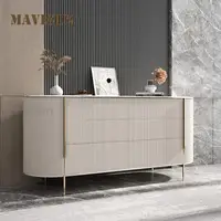 Slate Light Luxury Modern Wall Kitchen Sideboard Living Room White Storage Locker With Drawers Wood Cupboard Organizer Furniture
