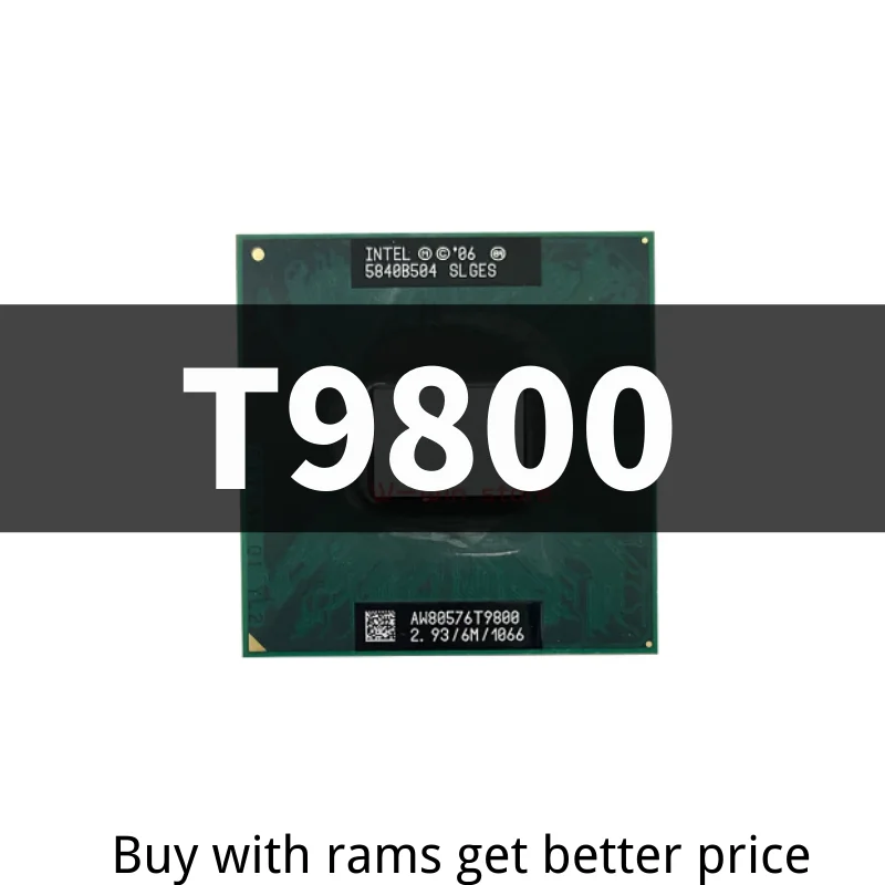 

Двухъядерный двухпоточный процессор Core 2 Duo T9800 SLGES 2,9 ГГц 6 Мб 35 Вт Разъем P