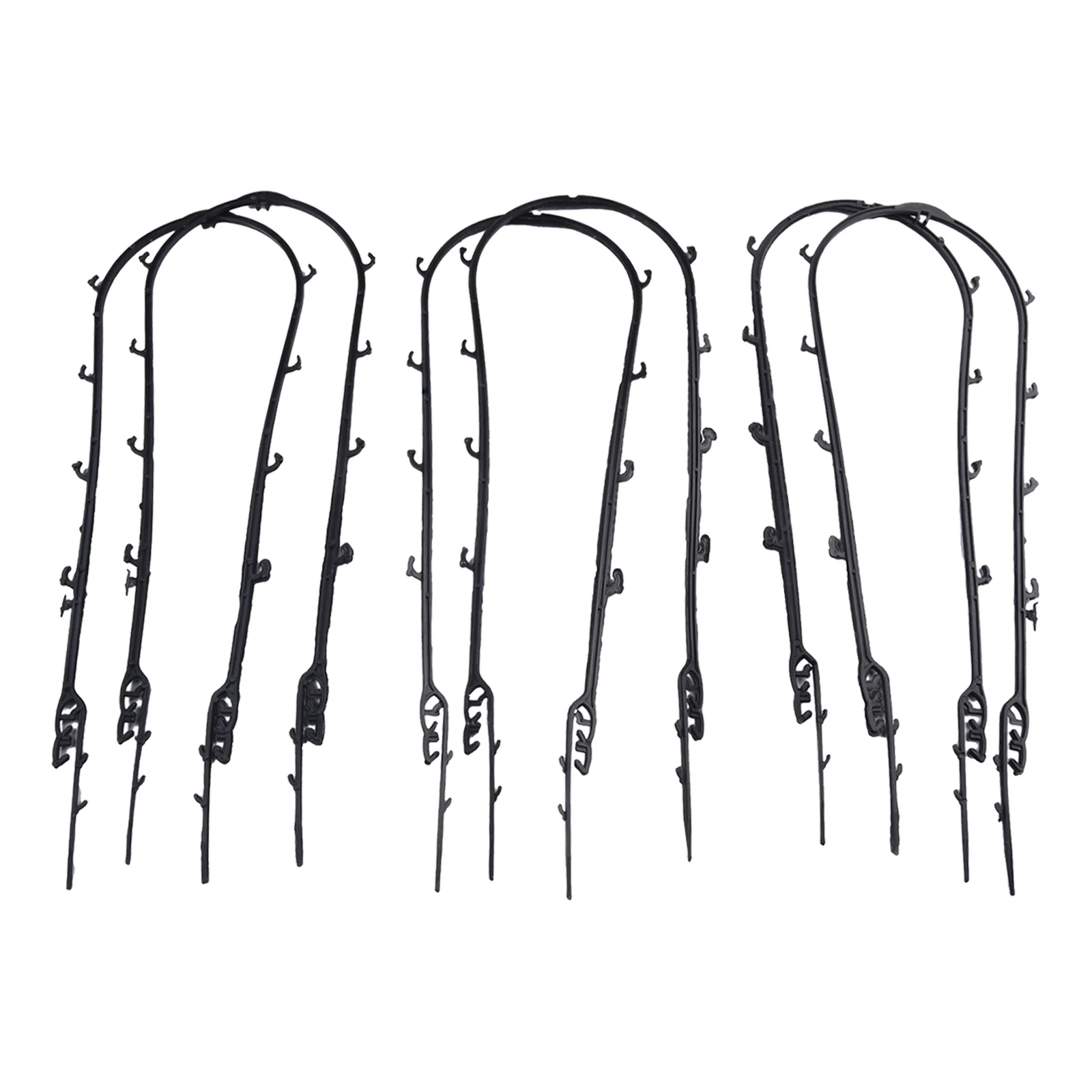 6 шт. рамки для восхождения по растениям изгиба своему желанию черная садовая