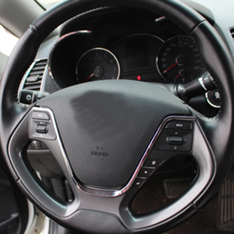 Для KIA k3 рулевое колесо ABS хромированная отделка украшение для K3 автомобильные