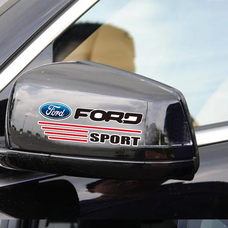 Стильная наклейка на зеркало заднего вида декоративная для Ford Fiesta Ranger Focus Kuga Mustang S