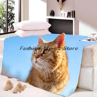 cat 3d printed velvet plush throw fleece blankets bedspread blanket sofa bed couch quilt cover for adults