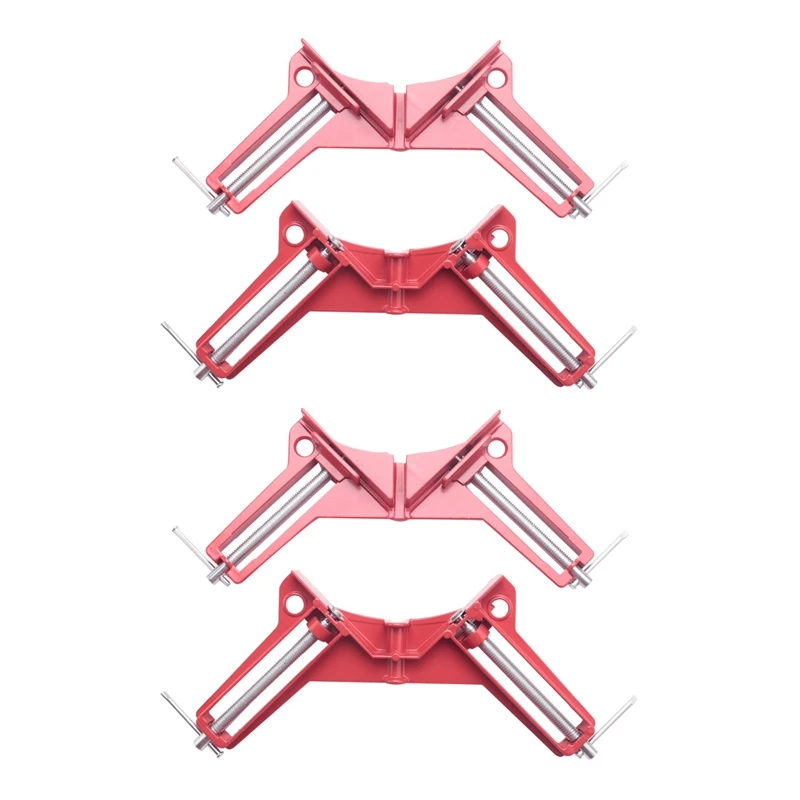 

Corner Clamps 3Inch 4Pcs 90 Degree Right Angle Clamp Mitre Clamp For Wood Working Metal DIY Glass Picture Framing Jig