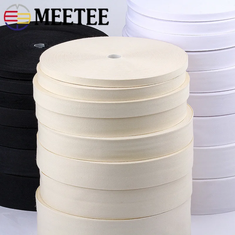 

1Pc(90M) 10/15/20/25/30/35mm Cotton Webbings High Tenacity Bag Belt Lable Ribbons Sewing Tape Bias Binding DIY Crafts