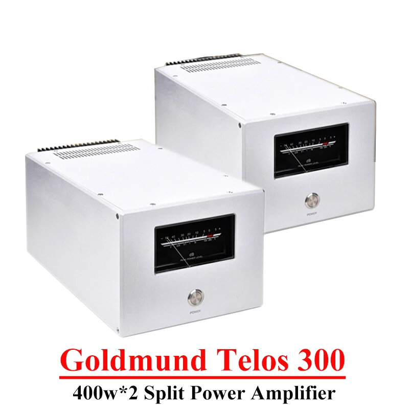 

1pair 400w*2 Replica Goldmund Telos 300 Line Split Power Amplifier High Power Protection Circuit Vu Meter HIFI Audio Amplifier