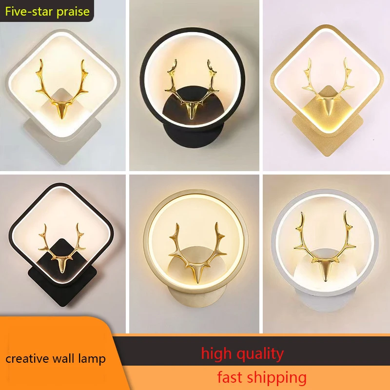 

Nordic Wall Light Bedroom Living Room Wall Light Aisle Balcony Light Indoor Led Bedside Wall Light Lighting Fixtures Wall Light