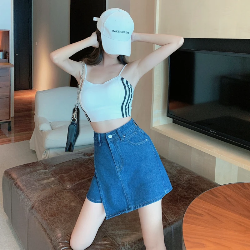Jeans Shorts Women Vintage Denim Skirt Women Shorts High Waist A-line Miniskirt Pants Summer OL Womens Clothing Sexy Girl Shorts