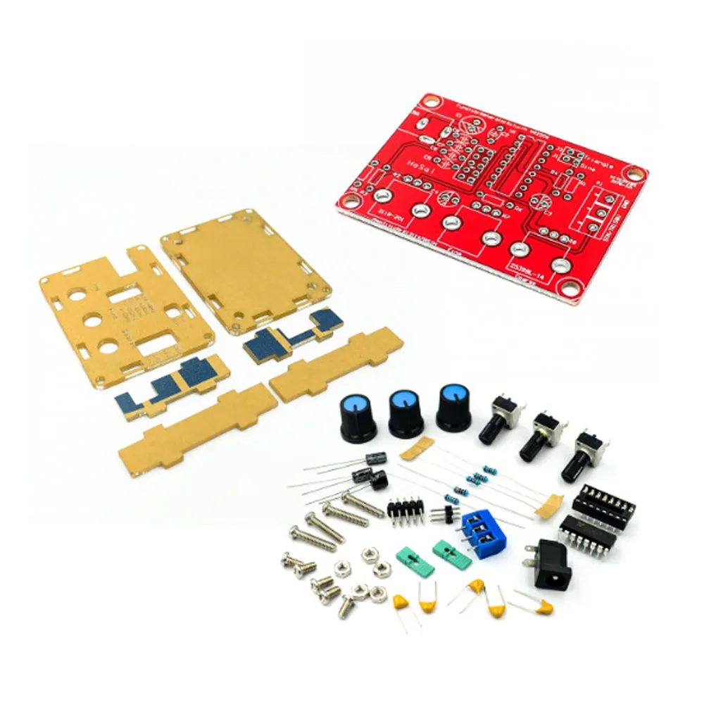 

XR2206 Signal Generator Producer Function Generator Board DIY Kit Module Sine Triangle Square Output 1HZ-1MHZ + Case
