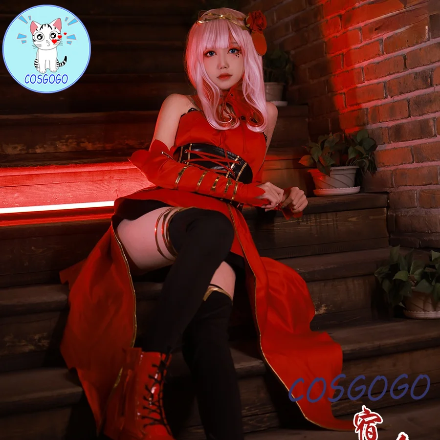 

Game FGO Takt op.Destiny Fate Red Dress Cosplay Costume Halloween Carnival Party Outfit Women Girls NEW Amine role play dress