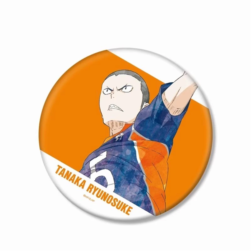Фото 58 мм аниме Haikyuu Karasuno Hinata Shoyo Tobio Kageyama Daichi Sawamura косплей костюм значок булавка SPTE жесть брошь ﻿   Опора №4