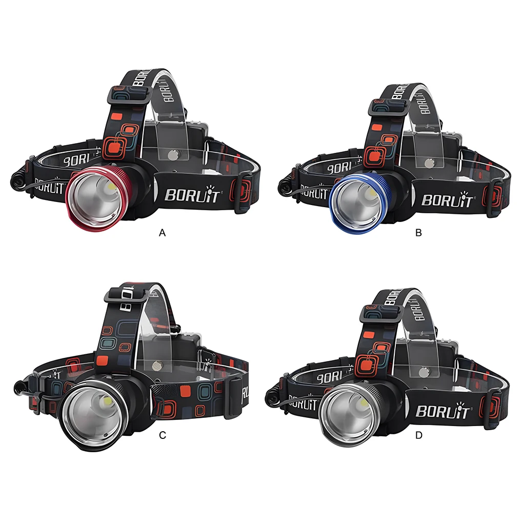 

Running Jogging Adjustable Headlamp Camping Hiking Traveling Night Fishing 3 Modes Head Torch Waterproof Headlight