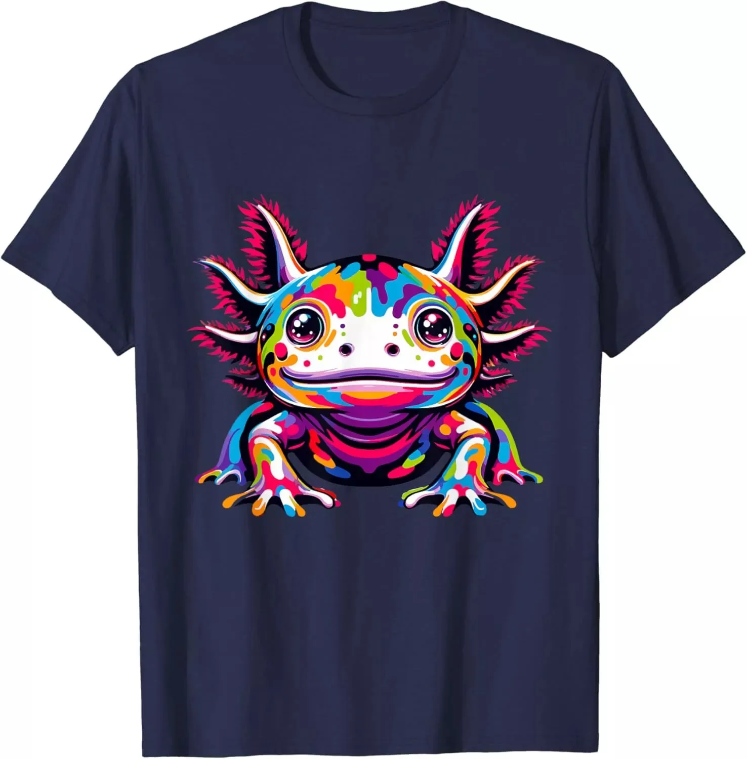 Axolotl Rainbow Kawaii Красочная любовь Axolotls herpetology Мужская футболка S-5XL