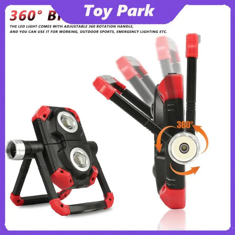 

Portable LED Working Light 2COB 1LED USB Rechargeable Flood Light 360°Rotation Magnetic Stand Work Light for Car Outdoor Lamp