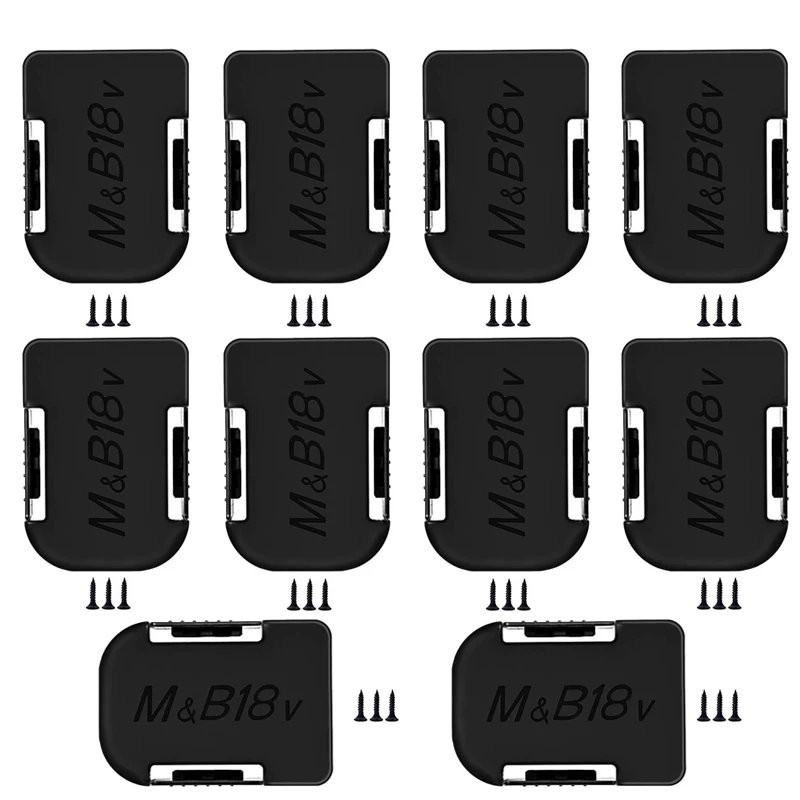 10PCS Tools Power Battery Mounts Storage Stand Holder Battery Hold Shelf Rack Storage Case for Makita 18V 14.4V Fit Bosch