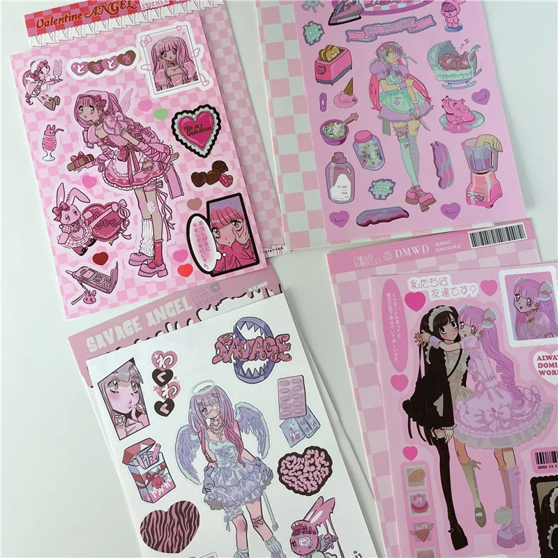 

Cute Cartoon Girl Character Goo Card Sticker DIY Scrapbooking Journal Mobile Phone Diary Star Chasing Album Gift Decoration