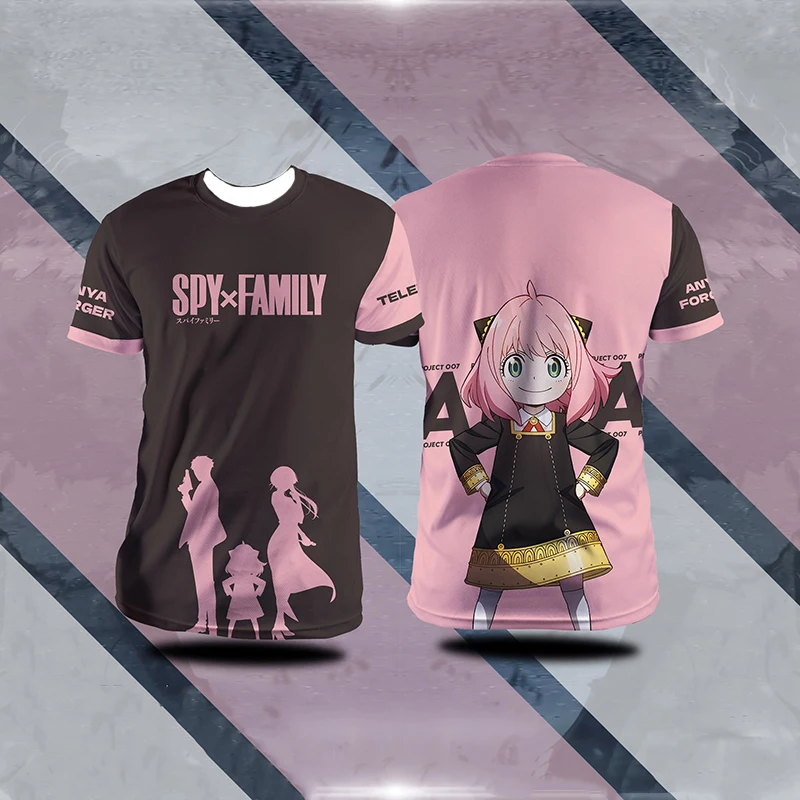 

Summer Anime T-Shirts Spy x Family Print Men Women Fashion Streetwear Oversized O-Neck T Shirt Harajuku Kids Tees Tops Clothing