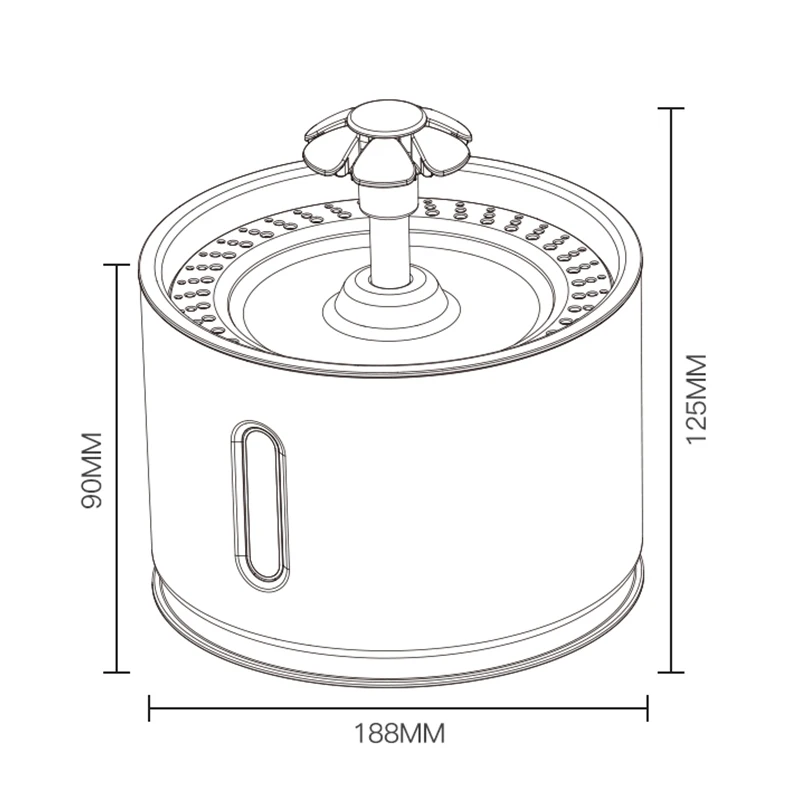 Automatic Pet Cat Water Fountain with LED Lighting 5 Pack Filters 2.4L USB Water Dispenser Cat Super Mute Drinker Feeder Bowls images - 6