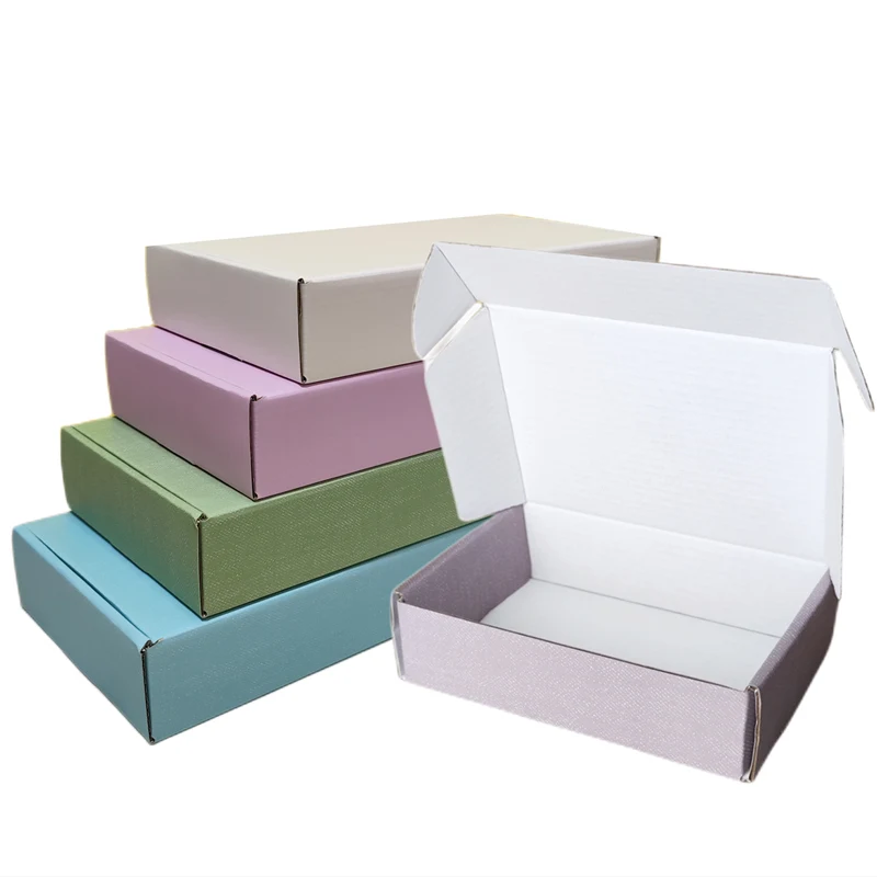 

5Pcs/10Pcs/Color Gift Box Garment Transportation 3-Iayer Corrugated Packaging Storage Small Carton Storage