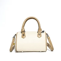 luxury women top handle bag 100 genuine leather crossbody handbags contrast color shell bag trend design shoulder female bags