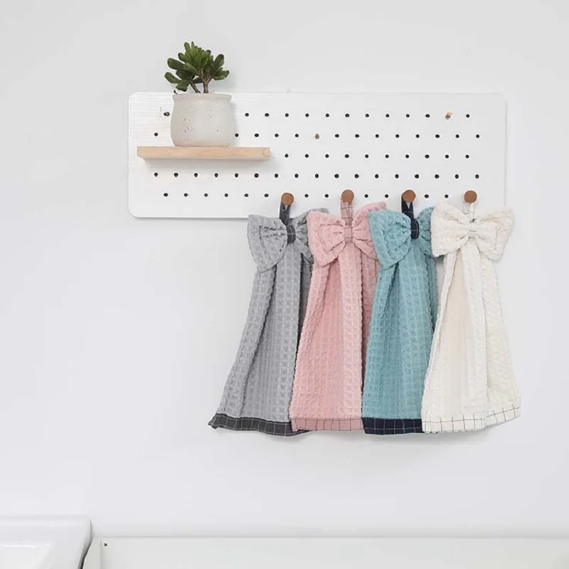 Маленькое Вафельное полотенце для рук кухонная прочная впитывающая тряпка