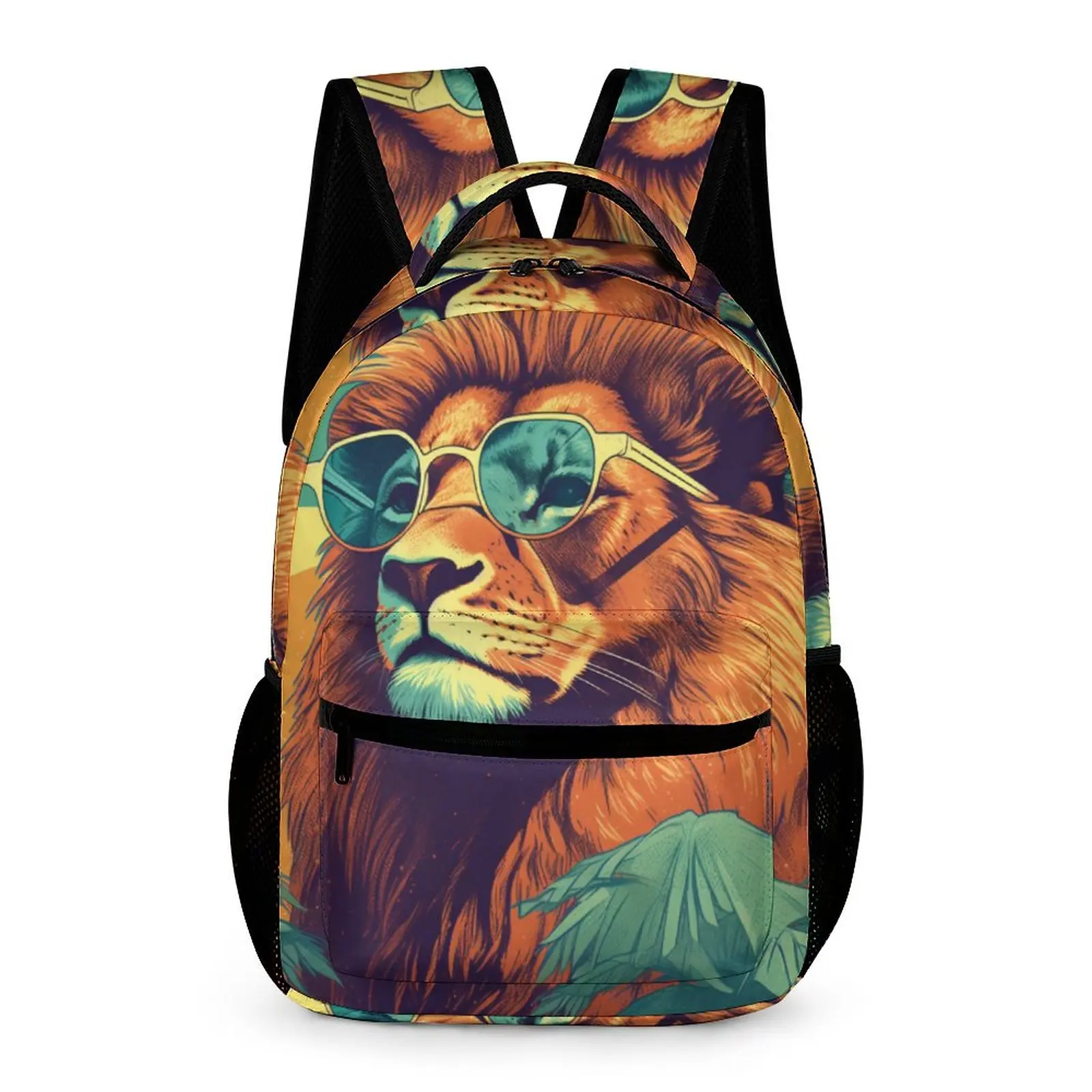 

Lion Backpack Sunny Beach Sunglasses Leisure Backpacks Unisex Workout Durable School Bags High Quality Rucksack