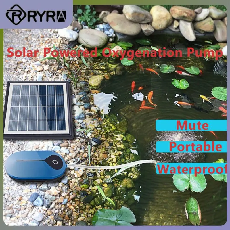 

Solar Powered Oxygen Booster Pump Small Air Pump Outdoor Portable Oxygen Booster Large Air Volume Water-proof And Silent Pump