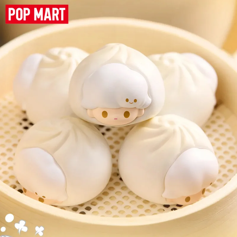 Фото POP MART POPBEAN DIMOO WORLD Серия «Шанхайские паровые пельмени» Лимитированная серия, коллекционная фигурка-сюрприз, настольное украшение, модель, подарок на день рождения №1
