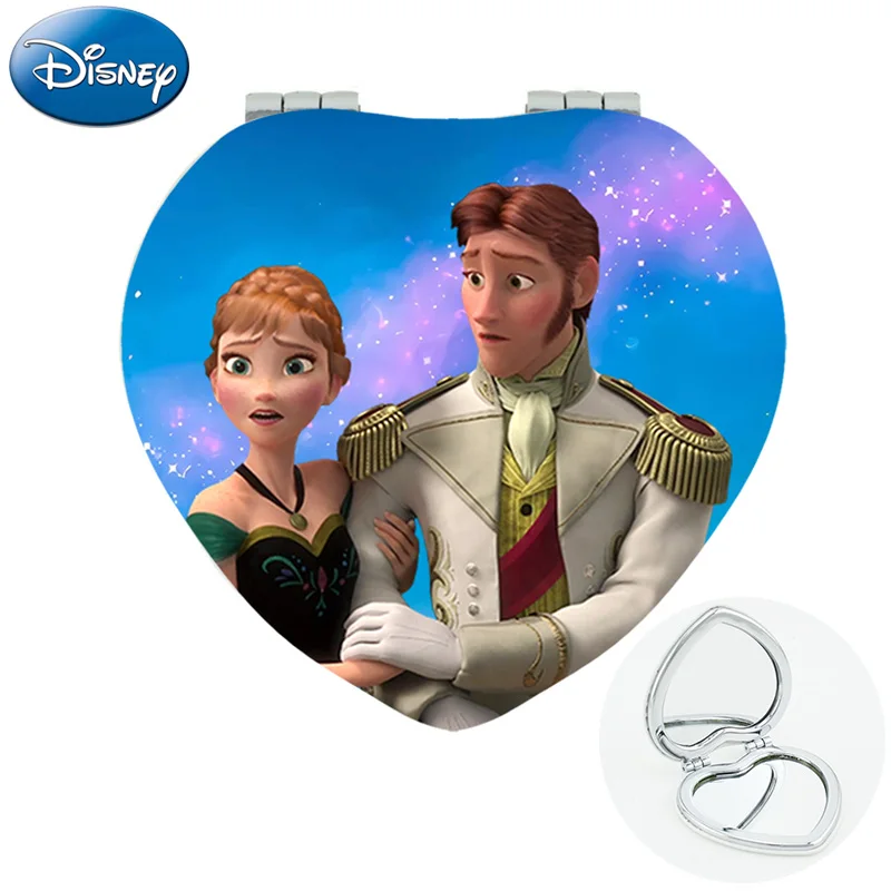 Фото Модное компактное зеркало Disney с аниме «холодное сердце», складные ручные зеркала с рисунком ганса, анны, кристофа, свена для помолвки XDS27 №2