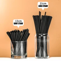 500 pieces disposable straight tube plastic straws for kitchenware bar party event supplies straight hard cocktail straws