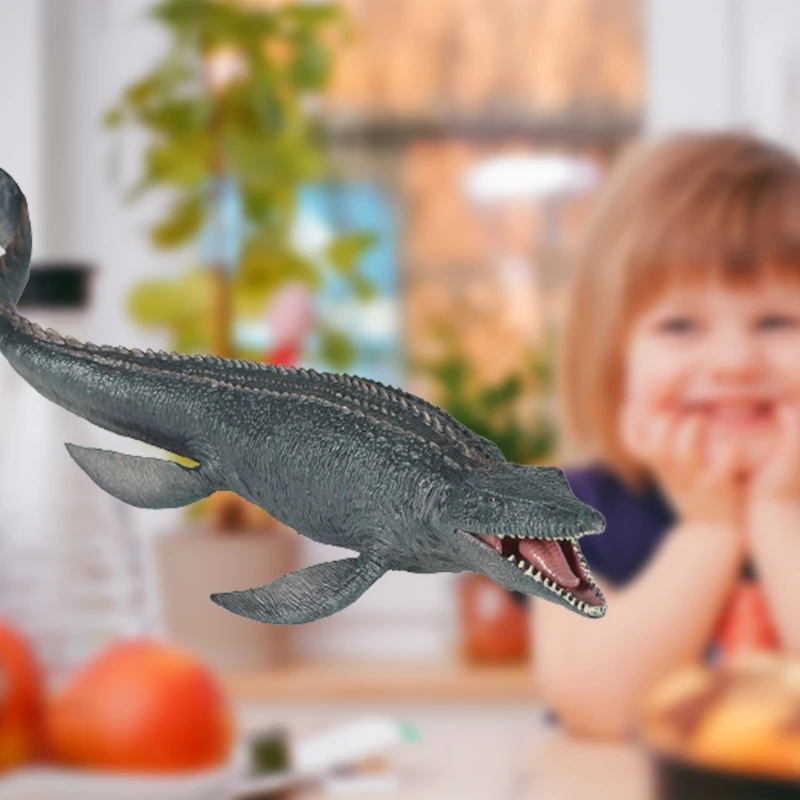 

1PC Dinosaur Toys with Moveable Mouth Realistic Mosasaurus Figures Toddler Model Toys Jurassic Decoration for Kids A2UB