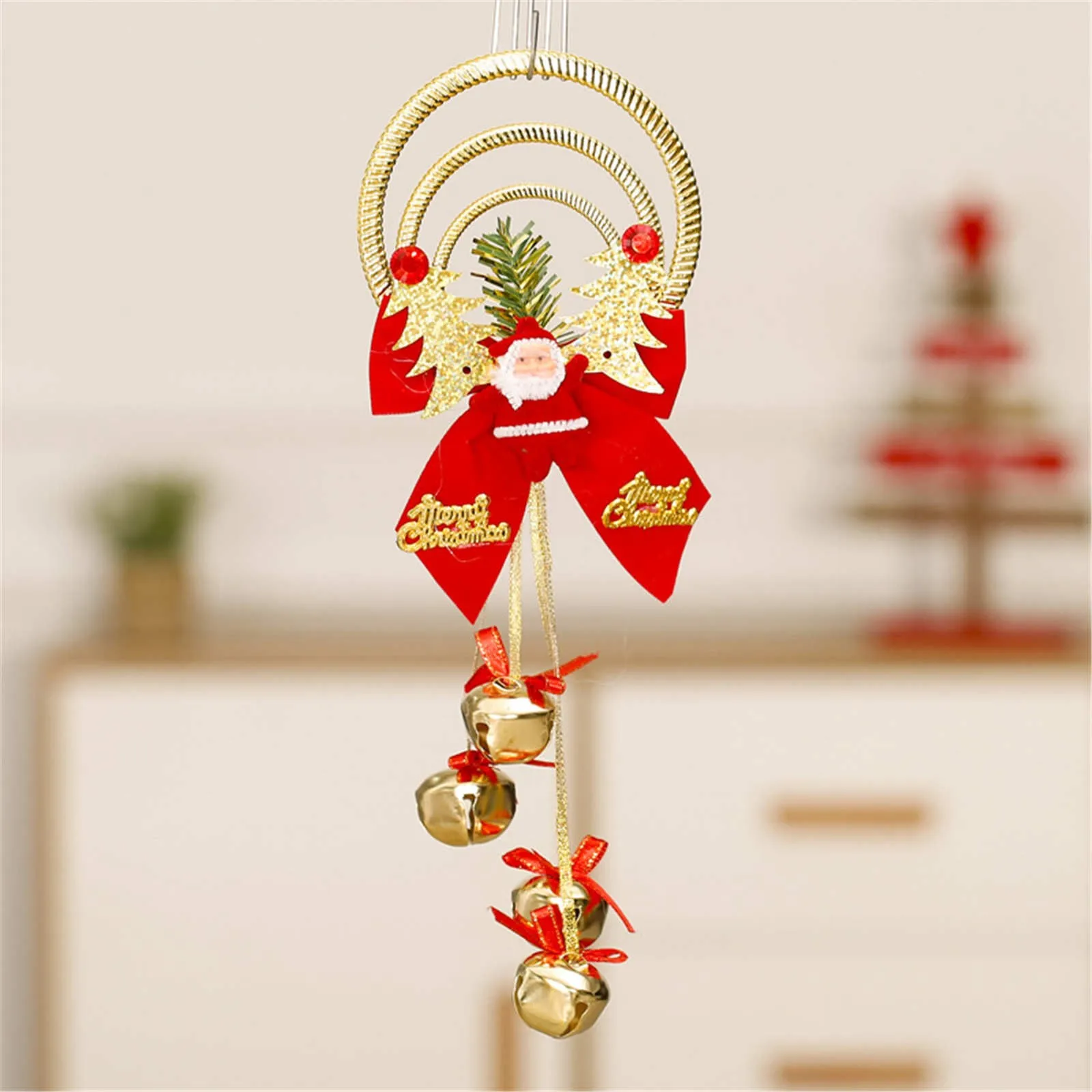 

Christmas Print Wooden Pendant Christmas Tree Ornaments Home Shopping Mall Christmas Baskets Set Holiday Baskets for Easter