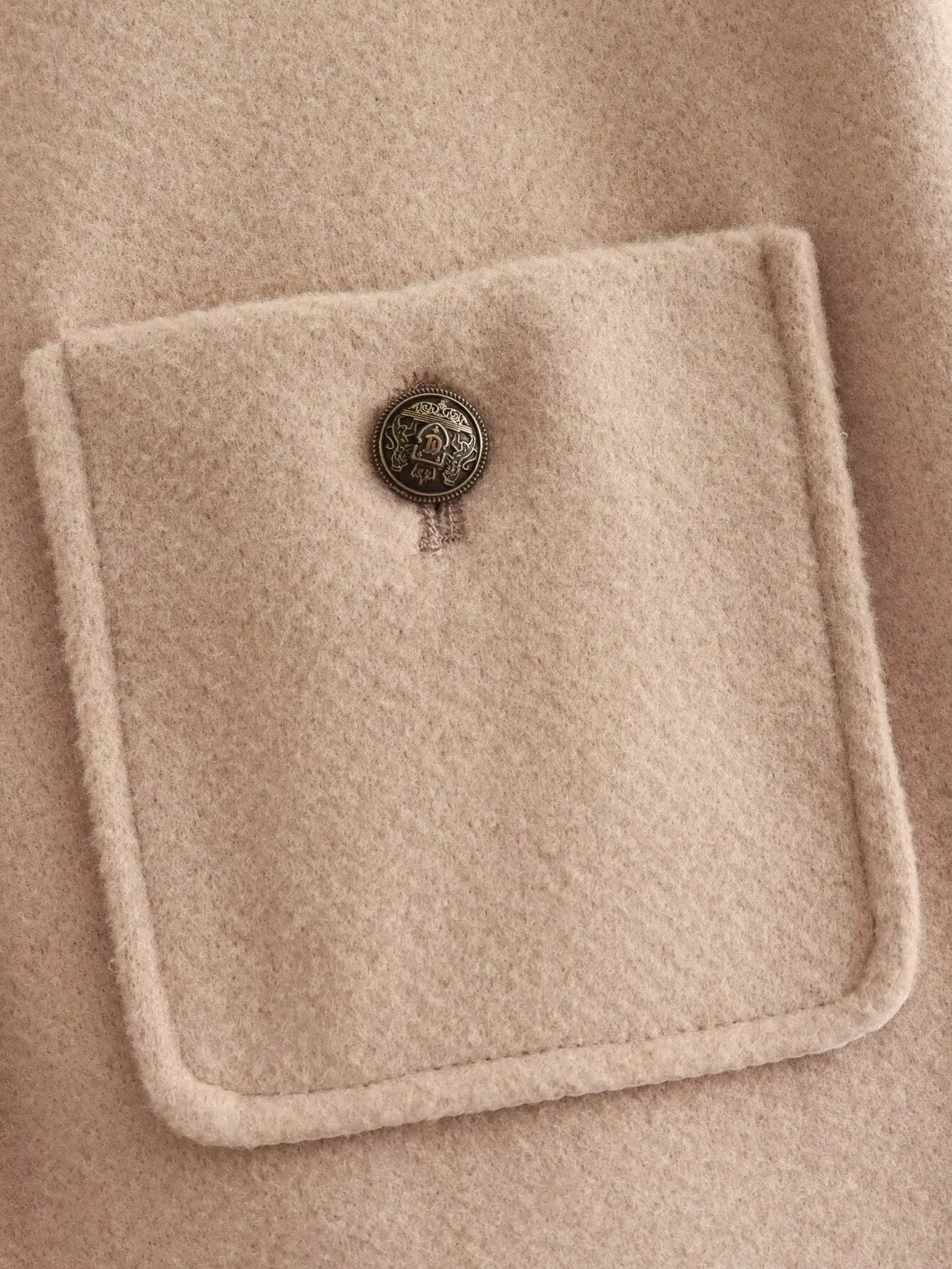 TRAFZA модная зимняя однотонная уличная одежда цвета шампанского 2024 повседневная