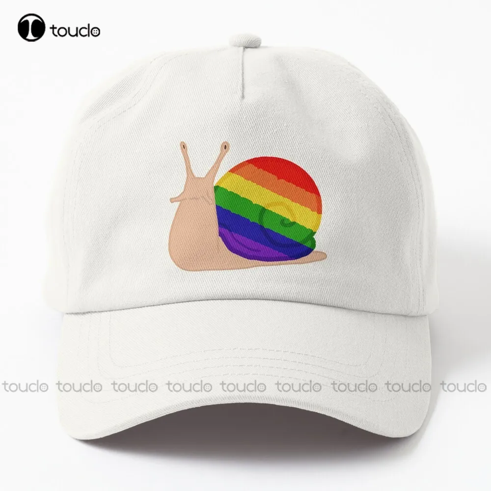 

Gay Pride Snail Dad Hat funny trucker hats Personalized Custom Unisex Adult Teen youth Summer Outdoor Caps Cotton Denim Caps Art