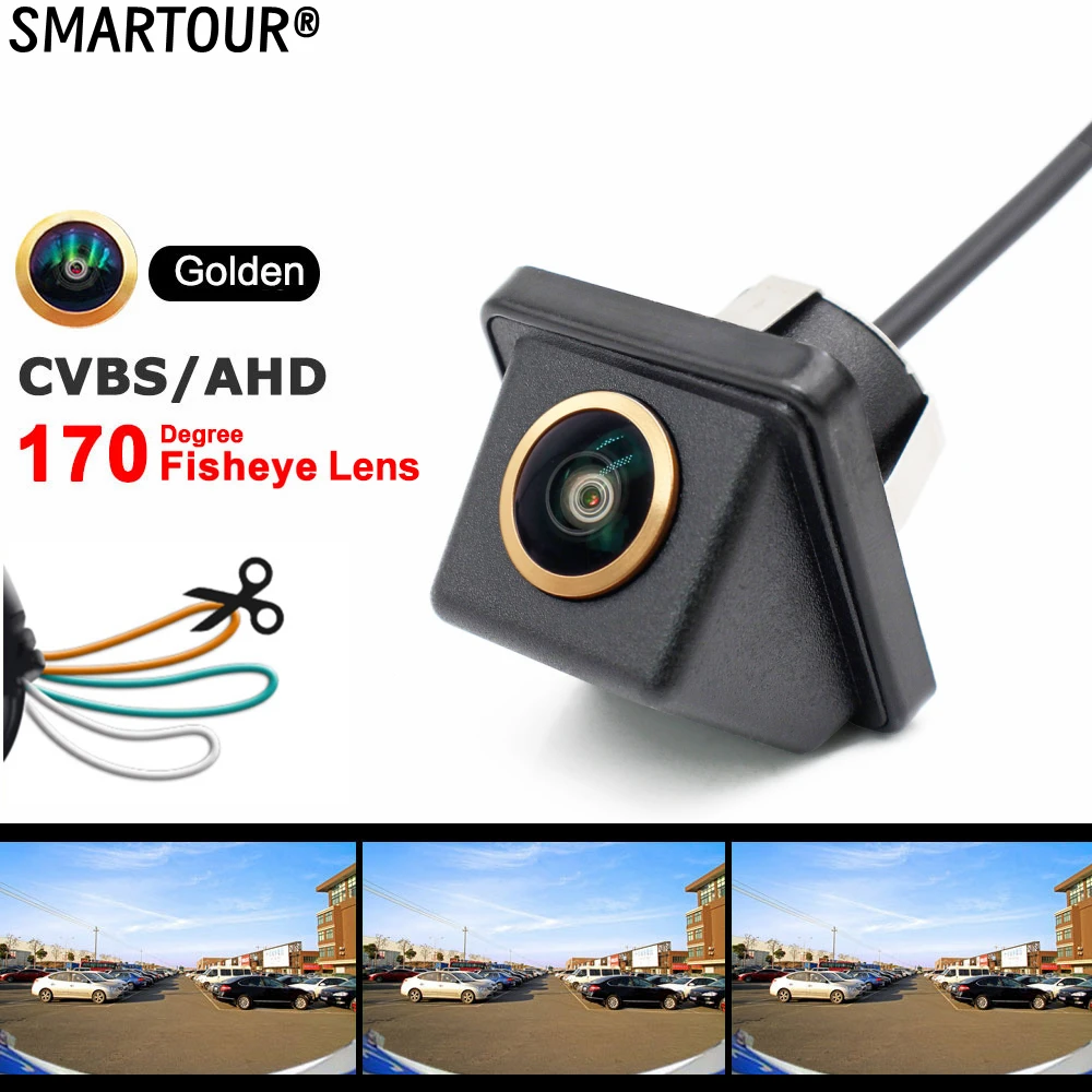 SMARTOUR CCD CVBS AHD 720P 170-градусная автомобильная передняя камера заднего вида рыбий