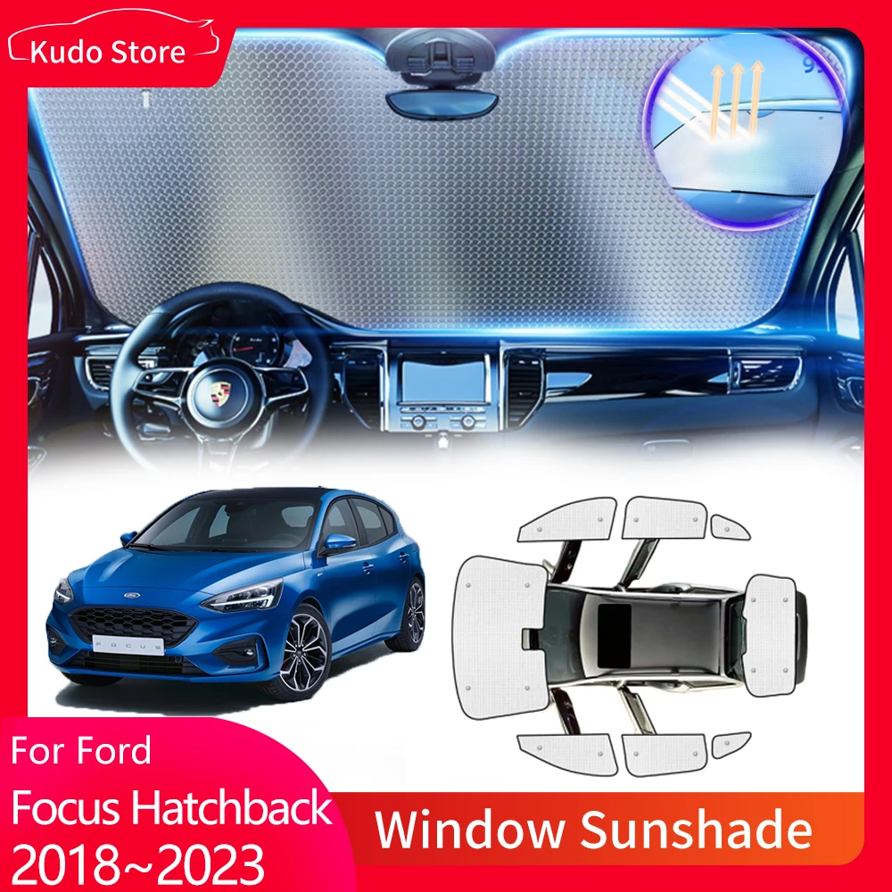 

Full Cover Sunshades for Ford Focus MK4 Hatchback Titanium ST-Line C519 2018~2023 Windshield Curtain Window Visor Mat Accessorie