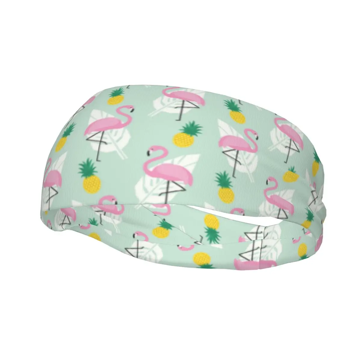 

Женская эластичная повязка на голову с ананасом, фламинго