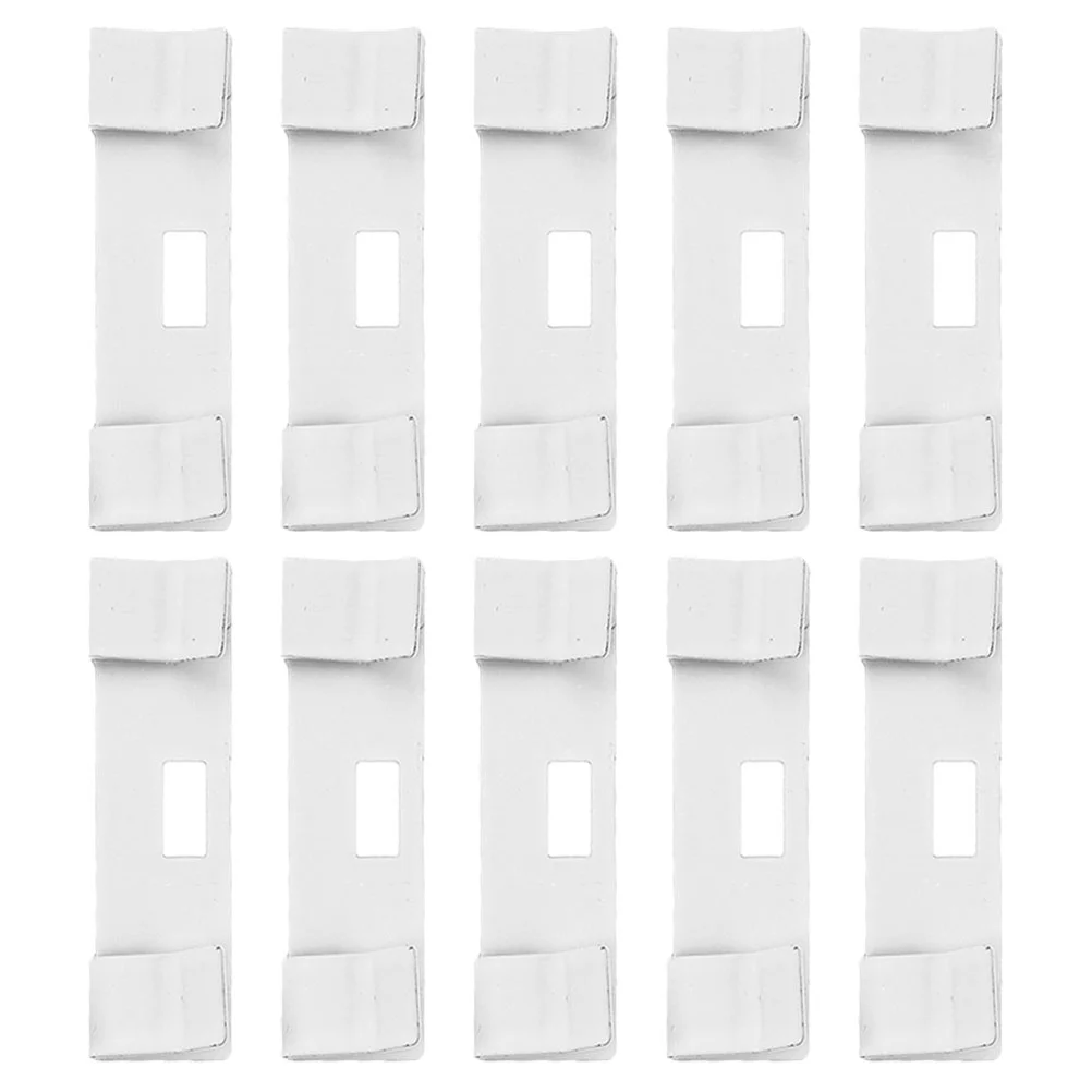 

10 Pcs Blind Film Replacement Slats Accessory White Labels Blinds Window Repair Tab Metal Vertical Tabs Tags