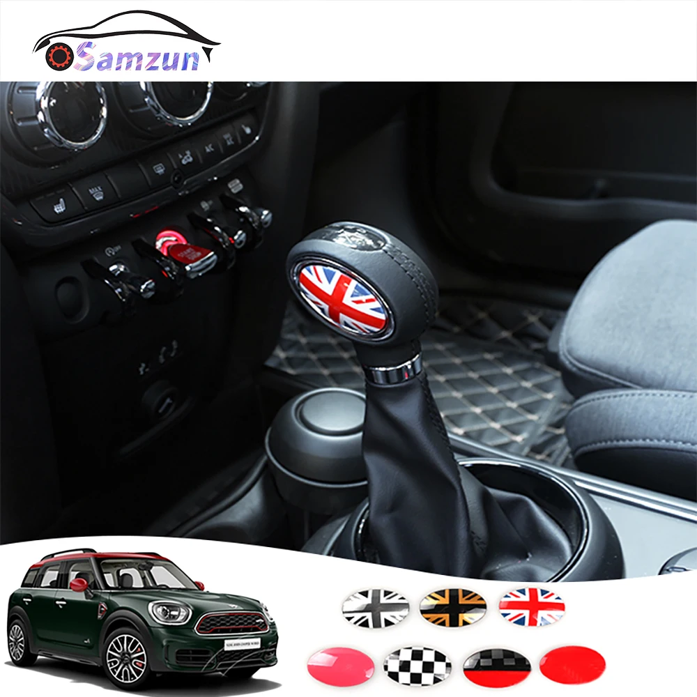 

Car Gear Shift Knob Panel Decal Cover Sticker Decoration For Mini Cooper F54 F55 F56 F57 F60 Clubman Styling Shifter Accessories