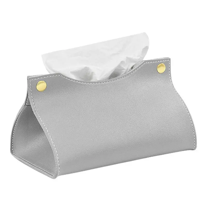 

Tissue Holder Box Waterproof PU Leather Tissue Box Used For Bathroom Vanity Tops Wear Resistant Thickened Storage Box For Home
